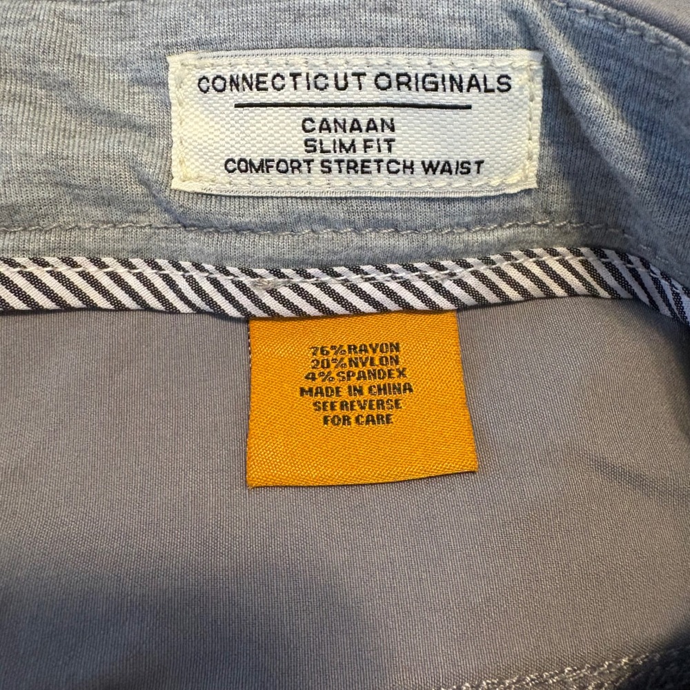 Tailor Vintage Canaan Slim Fit Performance Tech Pants Grey 36x32 Water Resistant - Picture 10 of 11